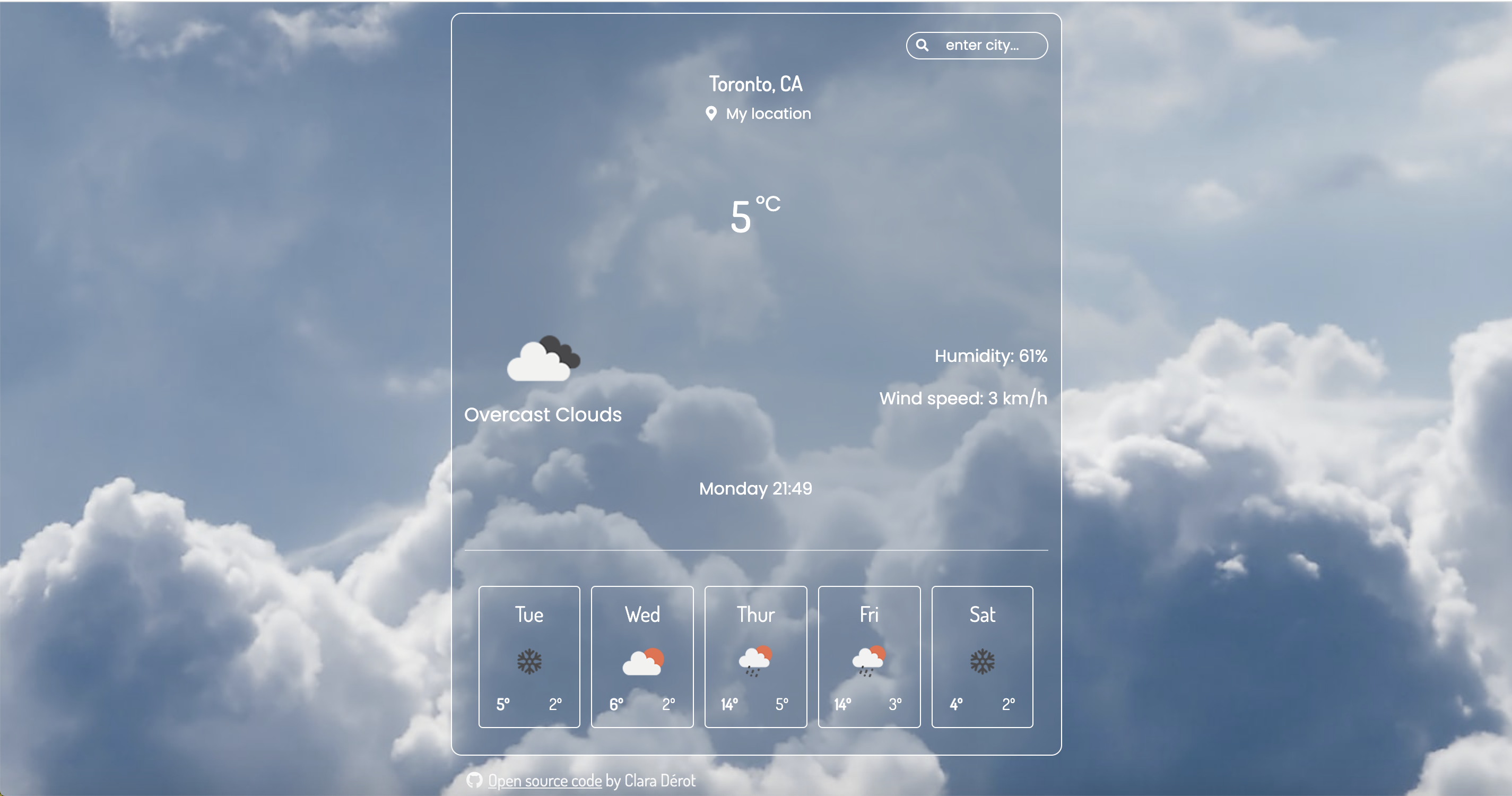 Picture of weather app project